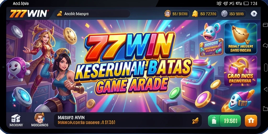 Screenshot utama 777WIN menampilkan gameplay arcade yang seru dan penuh aksi.