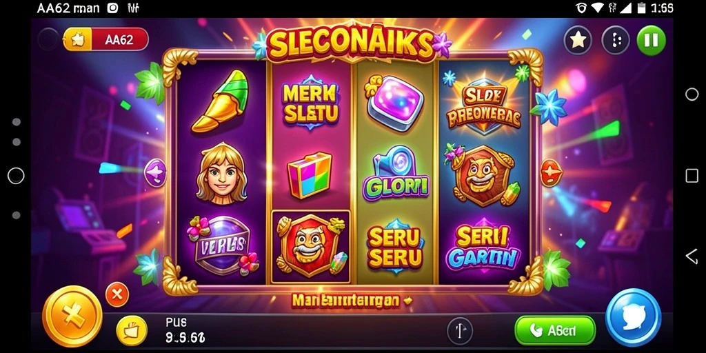 Screenshot gameplay yang menampilkan serunya bermain Slot di AA62.