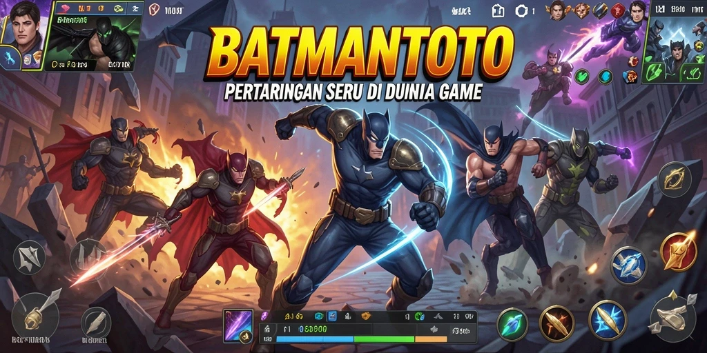 Screenshot gameplay BATMANTOTO yang menunjukkan pertarungan seru dan aksi mendebarkan.