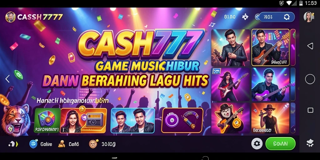 Tangkapan layar gameplay CASH777 dengan interaksi menyanyi yang seru.