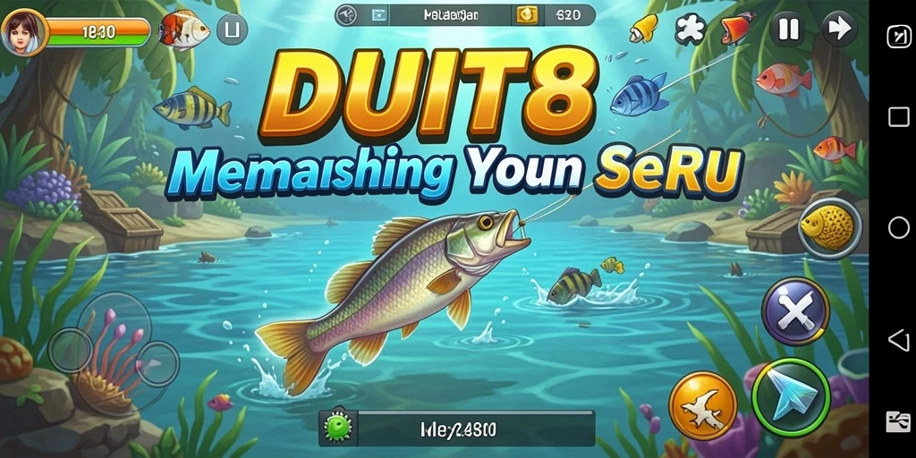 Gameplay mendebarkan menangkap ikan di DUIT8.