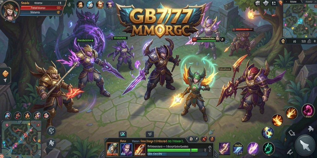 Tampilan gameplay epic dari GB777 dalam dunia MMORPG yang luas.