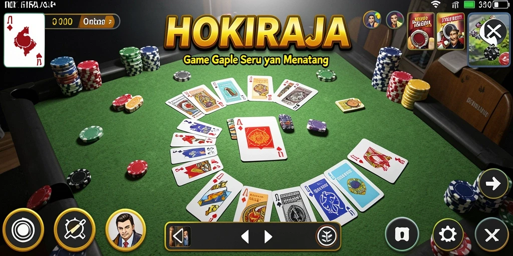 Tampilan gameplay seru HOKIRAJA dengan teman-teman.