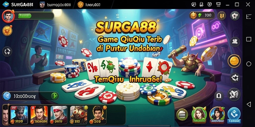 Tampilan menarik dari gameplay QiuQiu SURGA88.