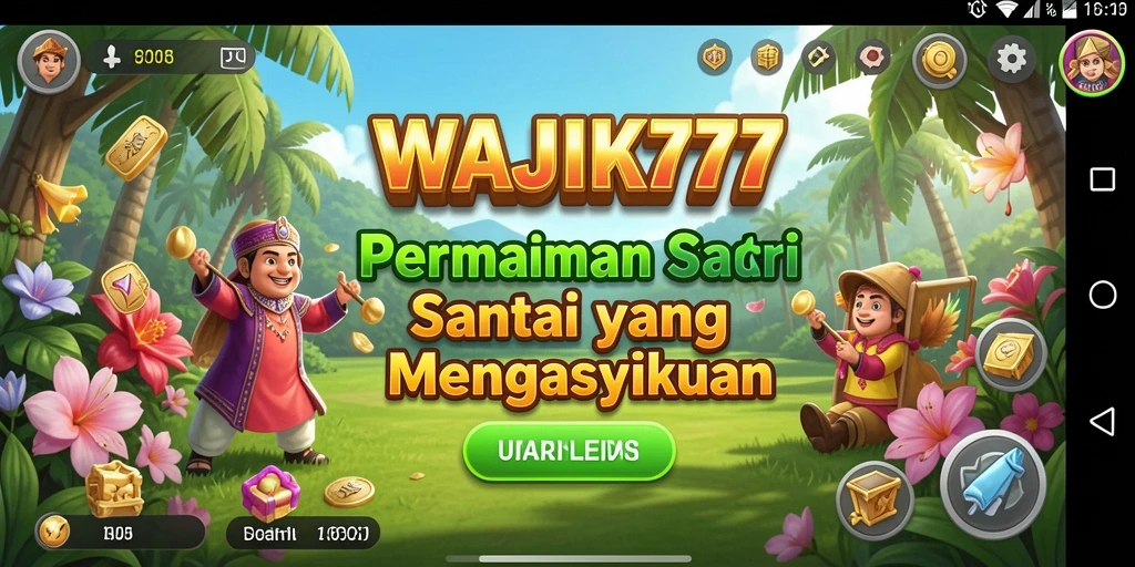 Screenshot gameplay WAJIK777 yang penuh warna dan energik.