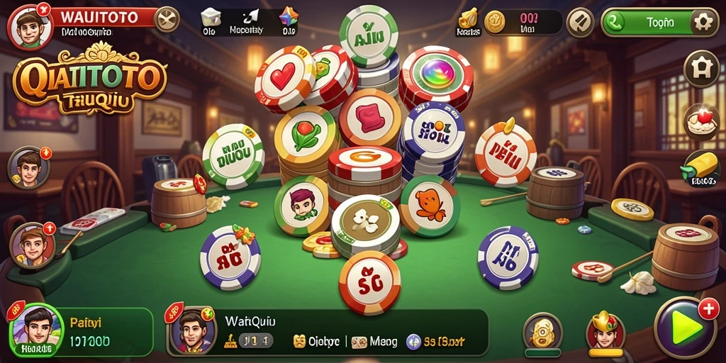 Tampilan gameplay QiuQiu yang seru dan mengasyikkan.